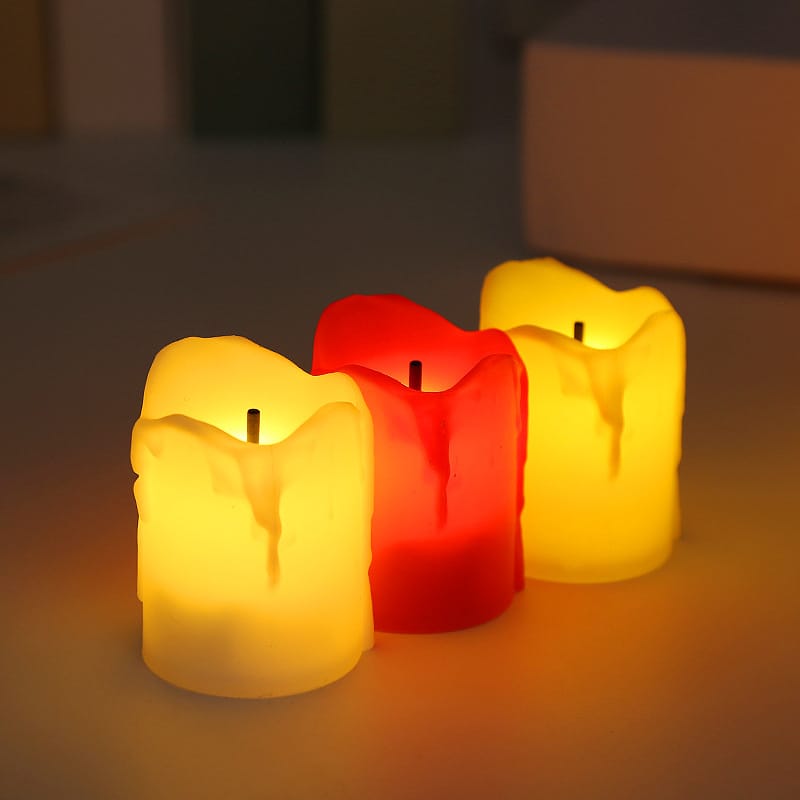 Christmas Decor Flameless LED Christmas Candles – Set of 3
