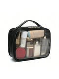 Bath Clear Travel Makeup Bag with Detachable Brush Holder
