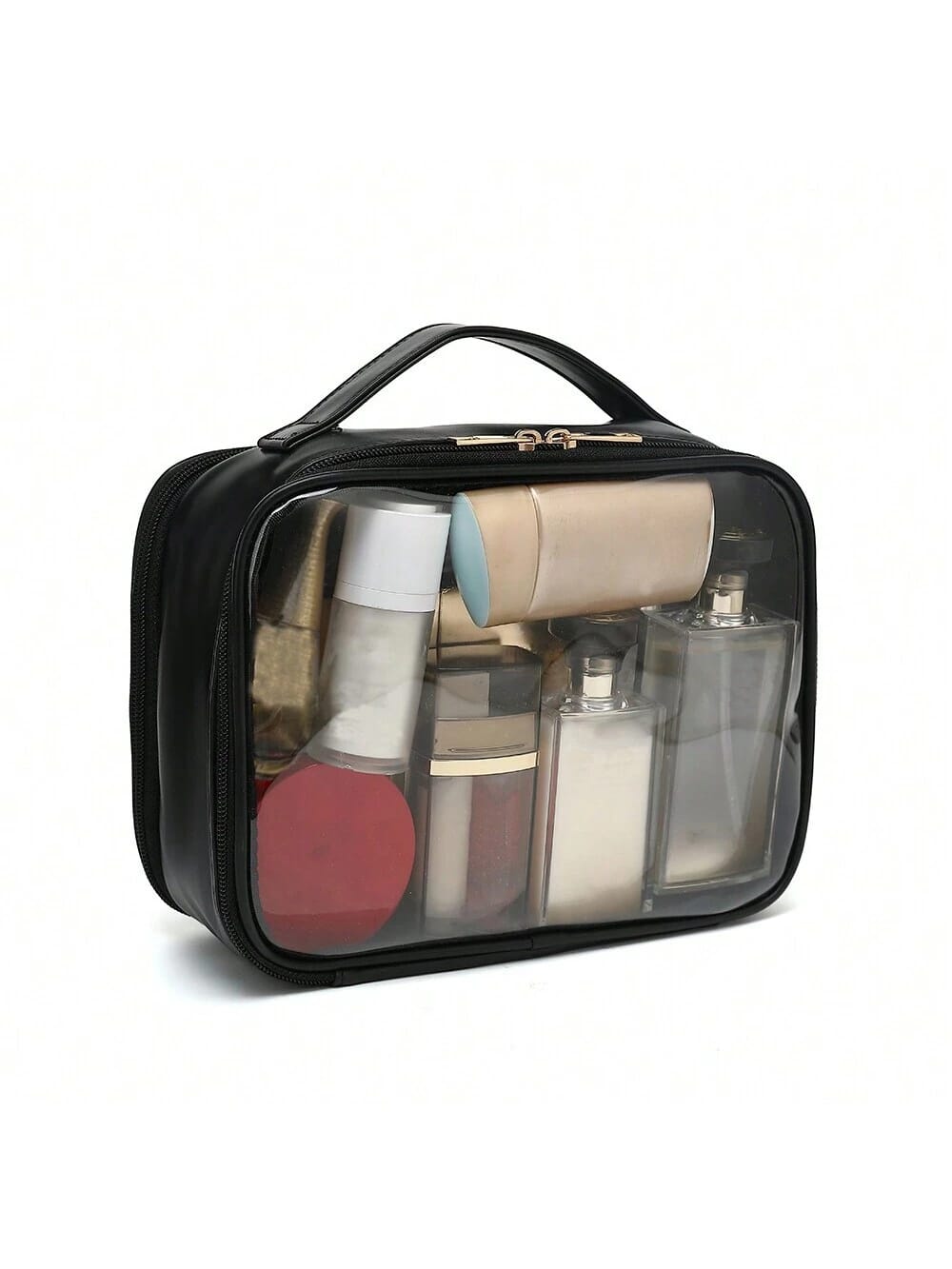 Bath Clear Travel Makeup Bag with Detachable Brush Holder