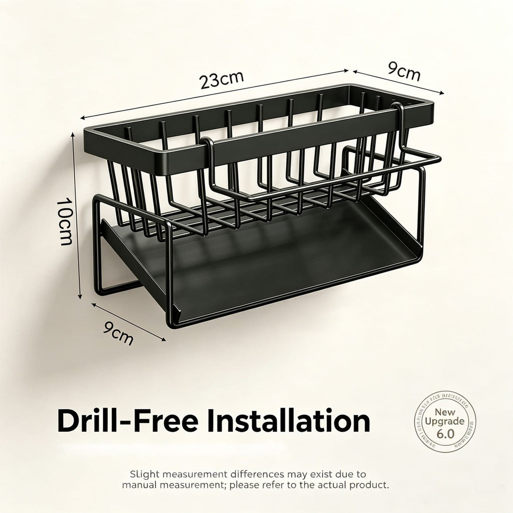 Home Organization Kitchen Sink Caddy Organizer with Drainage Spout