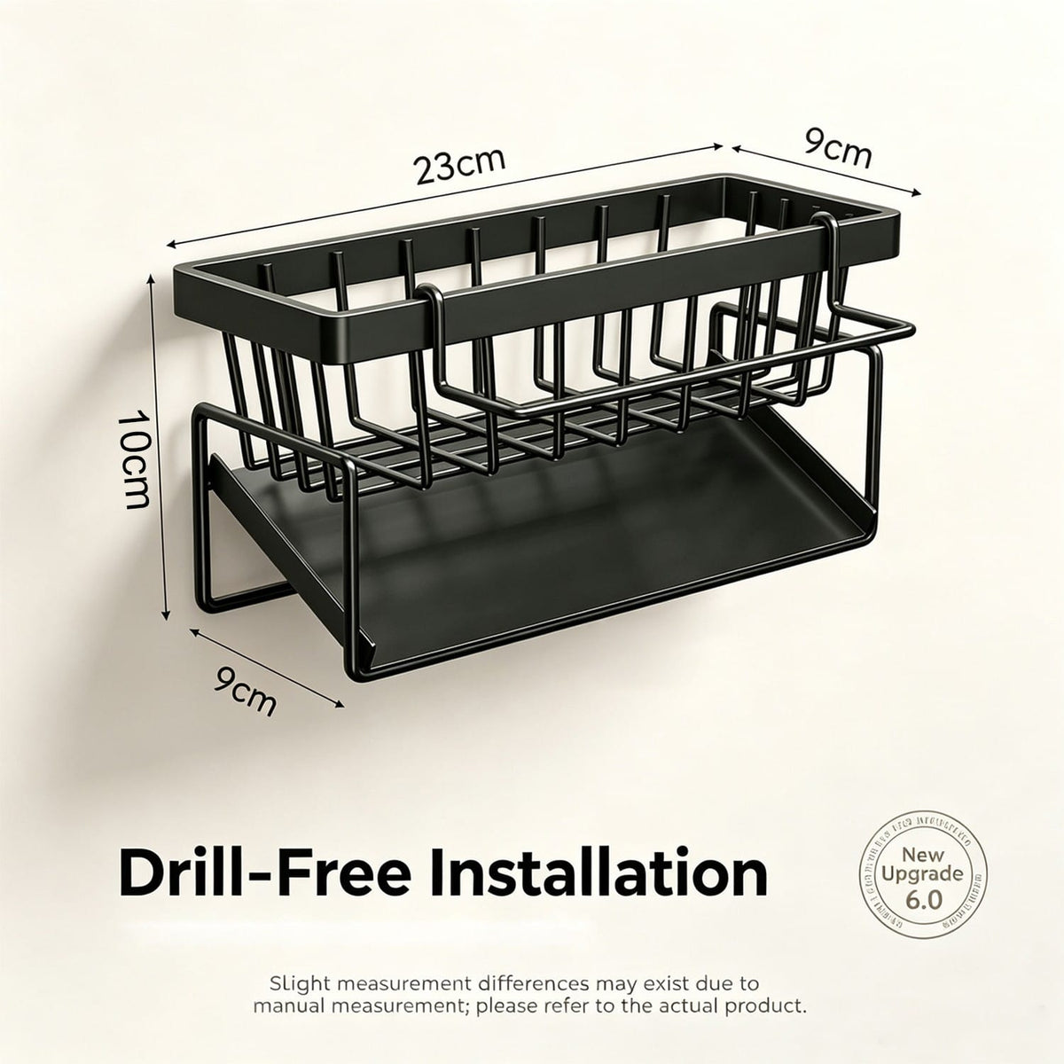 Home Organization Kitchen Sink Caddy Organizer with Drainage Spout