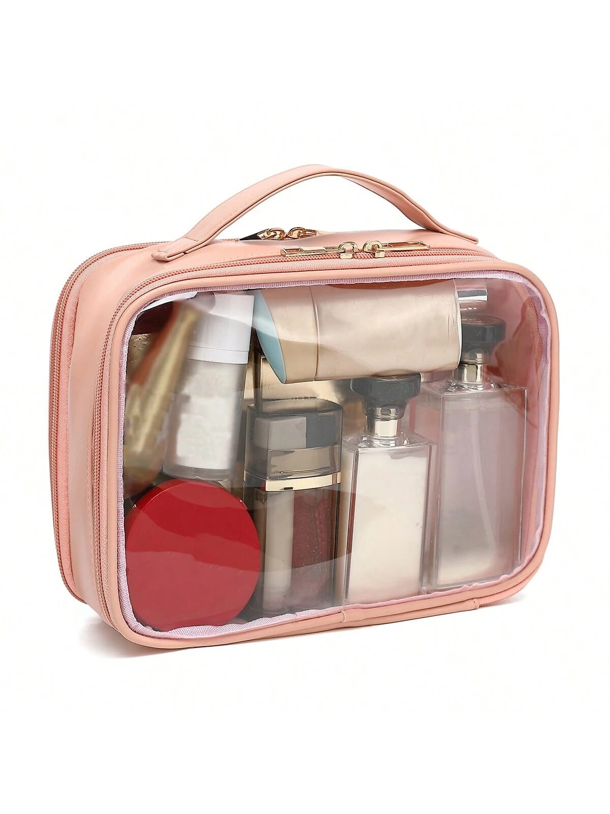 Bath Clear Travel Makeup Bag with Detachable Brush Holder