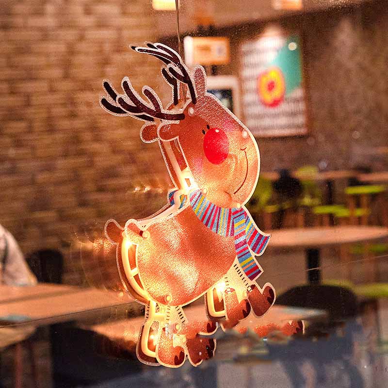 Christmas Decor LED Christmas Window Silhouette Lights with Suction Cup