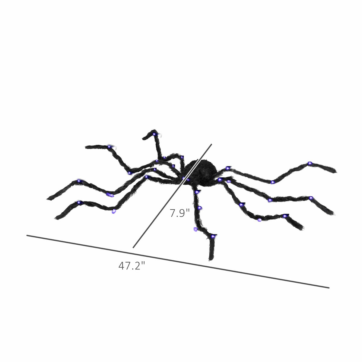 Halloween Decor Light-Up Halloween Spider with Bendable Legs