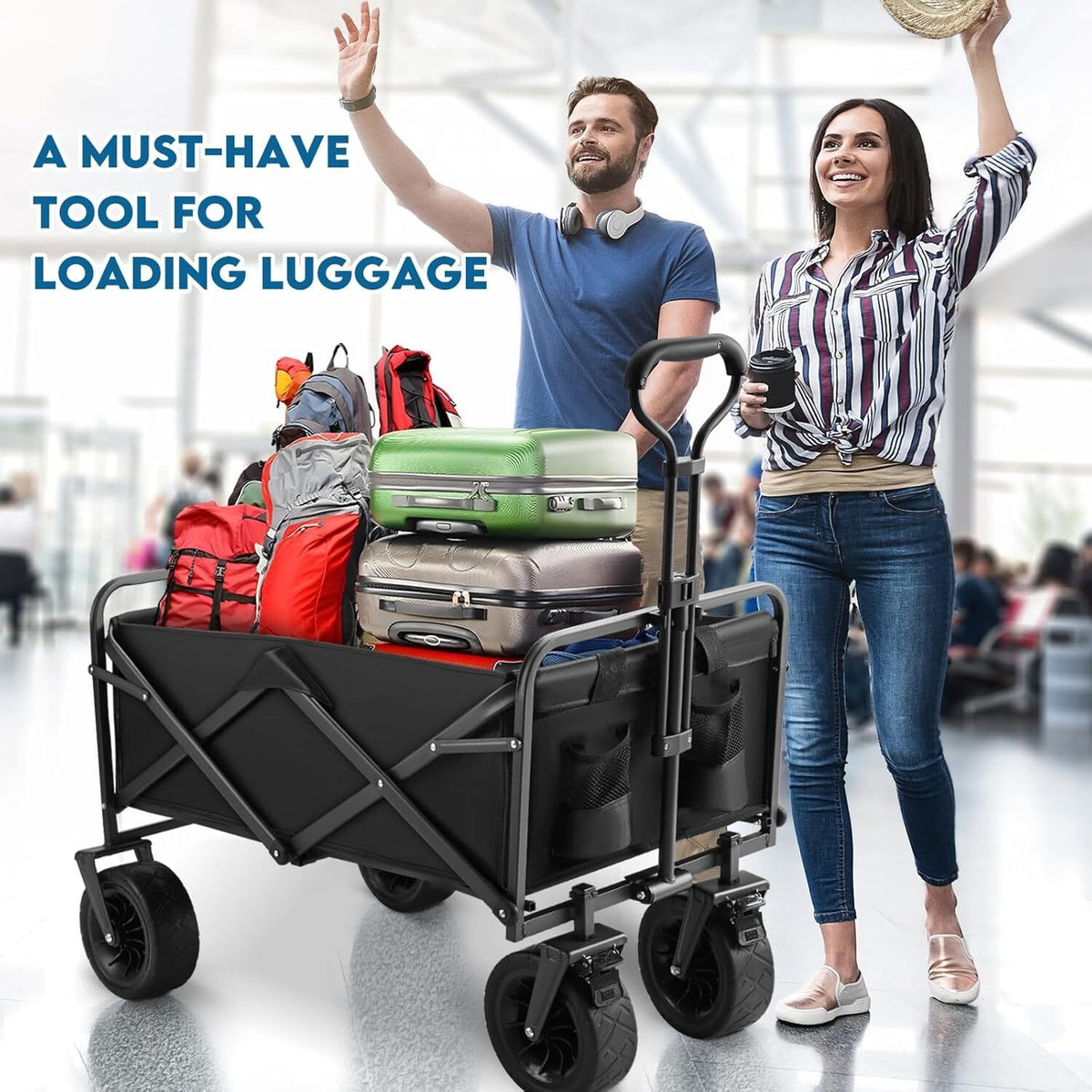 Utility carts Heavy-Duty Foldable Utility Cart | Garden, Camping & Outdoor Wagon