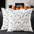 Halloween Decor Tufted Ghost Halloween Pillow Covers | Set of 2 Spooky Aesthetic Throw Cushion Covers 18x18