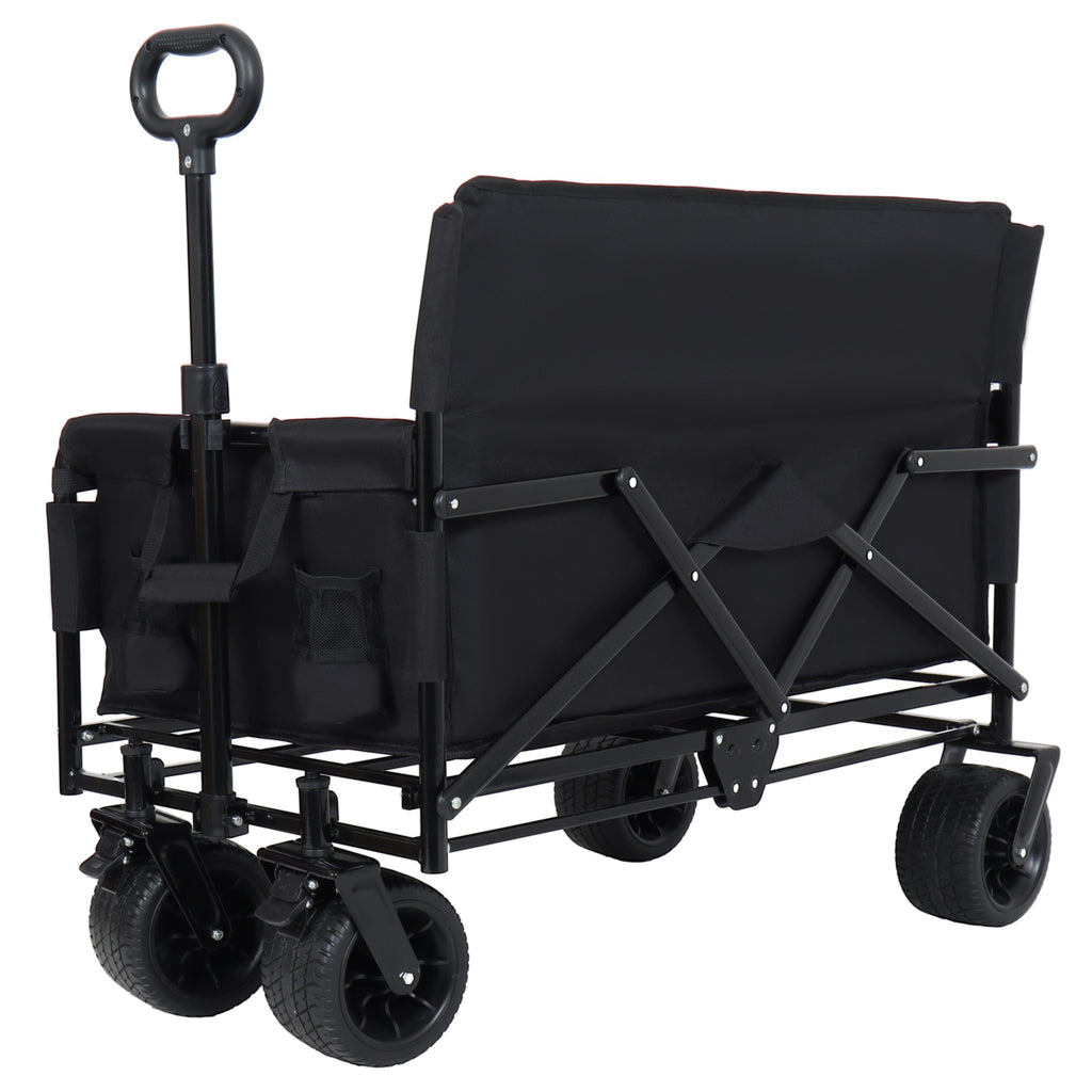 Utility carts 3-in-1 Convertible Folding Wagon Cart with Bench Seat & Storage