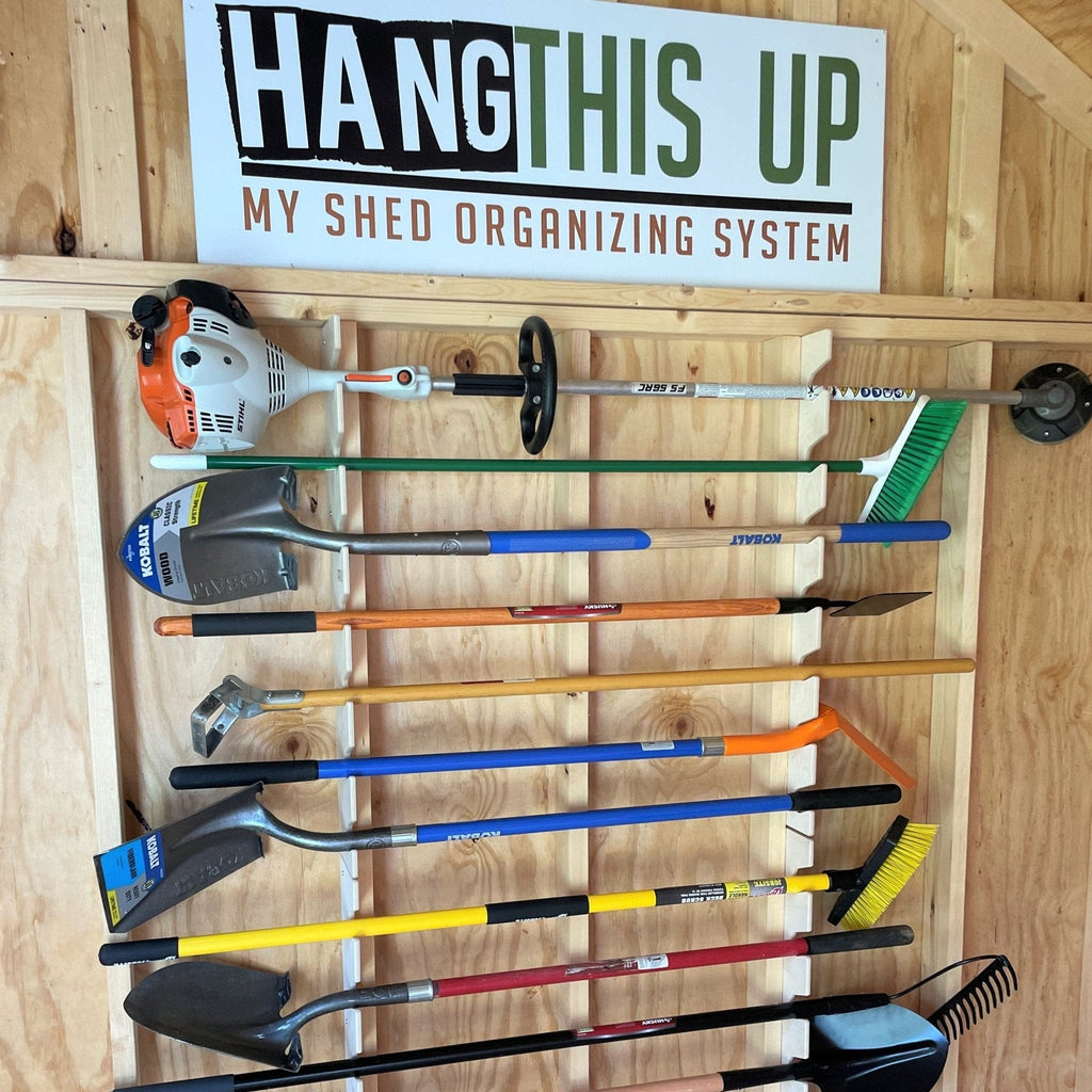 Shed Organization Garden Tool Organizer Rack - Stud Mounted
